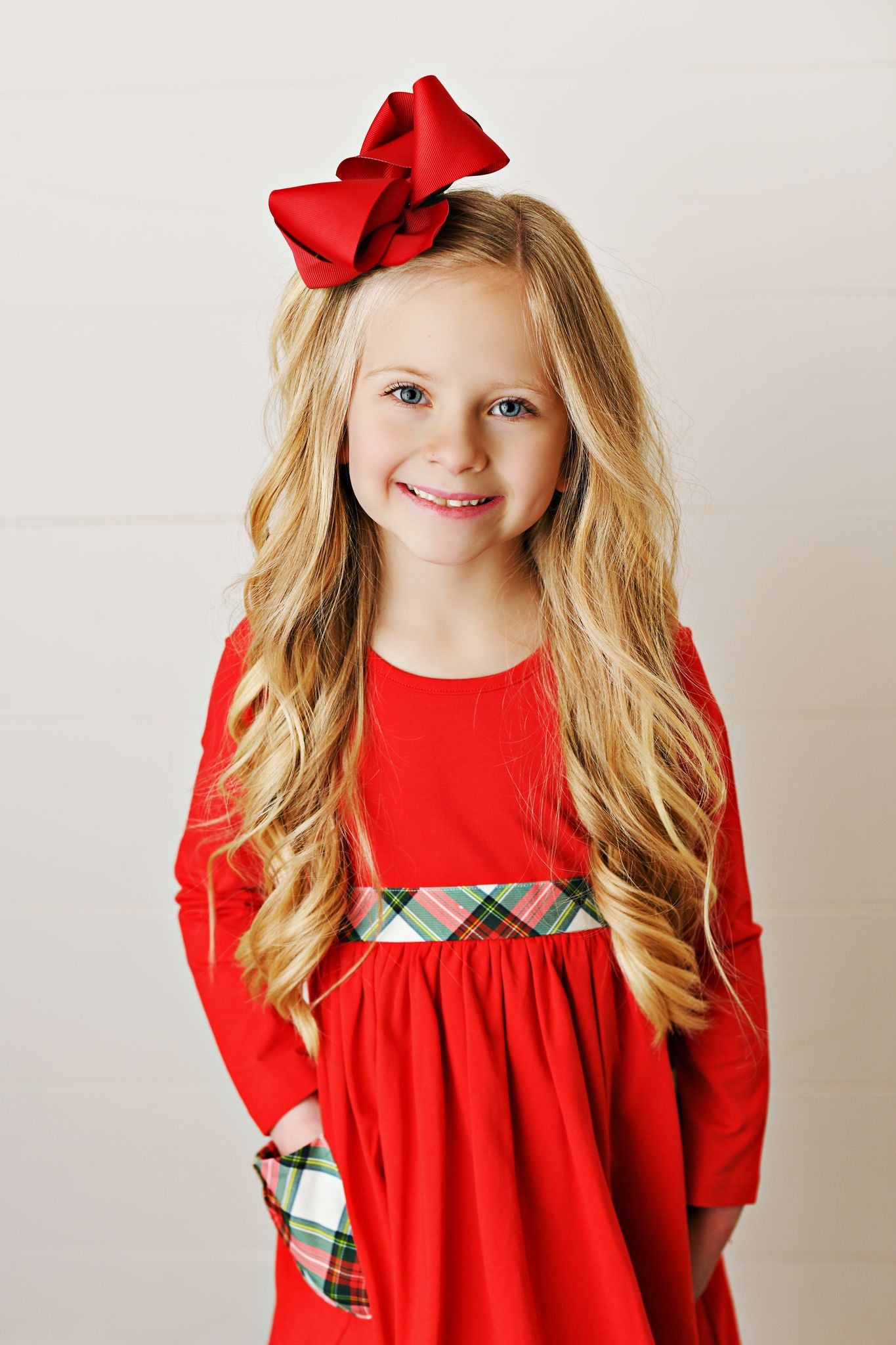 Winter Plaid Tiered Pocket Dress  - Doodlebug's Children's Boutique