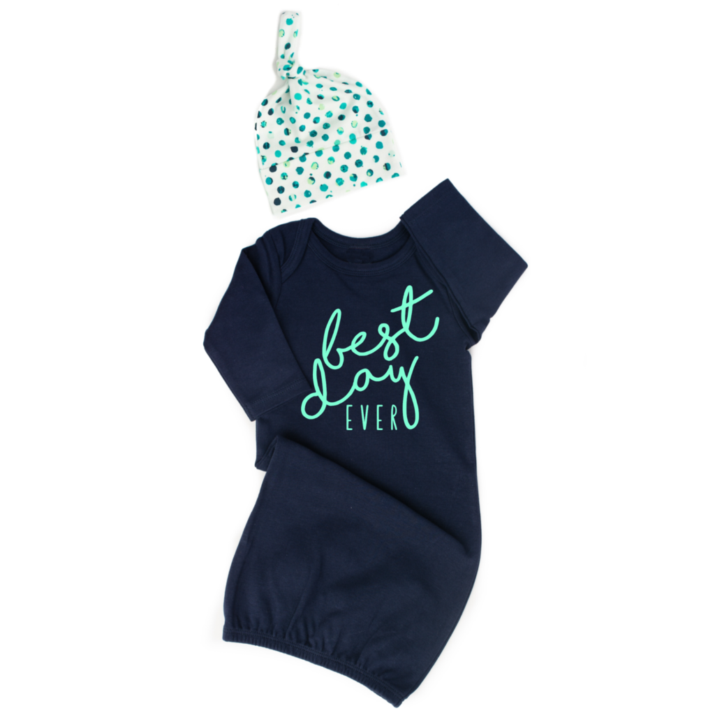 Best Day Ever Gown and Hat  - Doodlebug's Children's Boutique