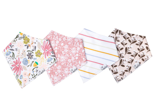 Olive 4 Pack Bandana Bibs  - Doodlebug's Children's Boutique