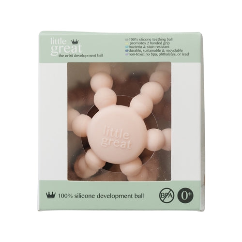 Little Great Orbit Ball Rattle in Blush  - Doodlebug's Children's Boutique