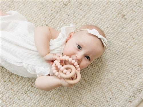 Little Great Orbit Ball Rattle in Blush  - Doodlebug's Children's Boutique