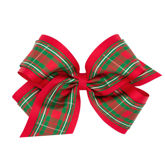 Christmas Plaid Print King Bow  - Doodlebug's Children's Boutique