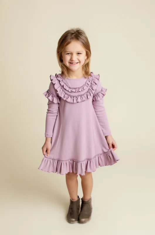 Victoria Dress in Lavender Mist  - Doodlebug's Children's Boutique