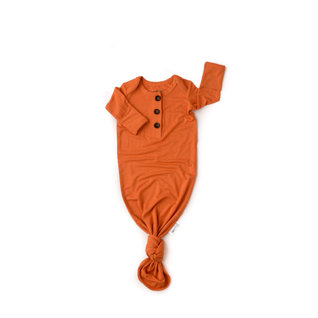 Sam Knotted Button Gown  - Doodlebug's Children's Boutique