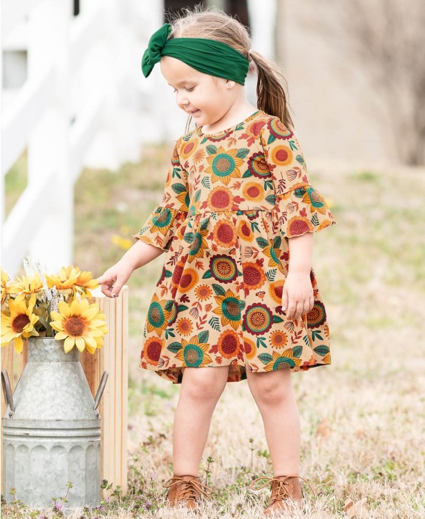 Autumn Bliss Mia Dress  - Doodlebug's Children's Boutique