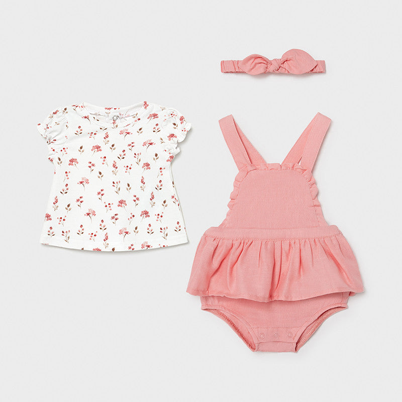 Floral and Pink Overall Skirt Set  - Doodlebug's Children's Boutique
