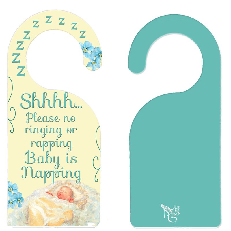 Shhh Baby Napping Door Hanger  - Doodlebug's Children's Boutique