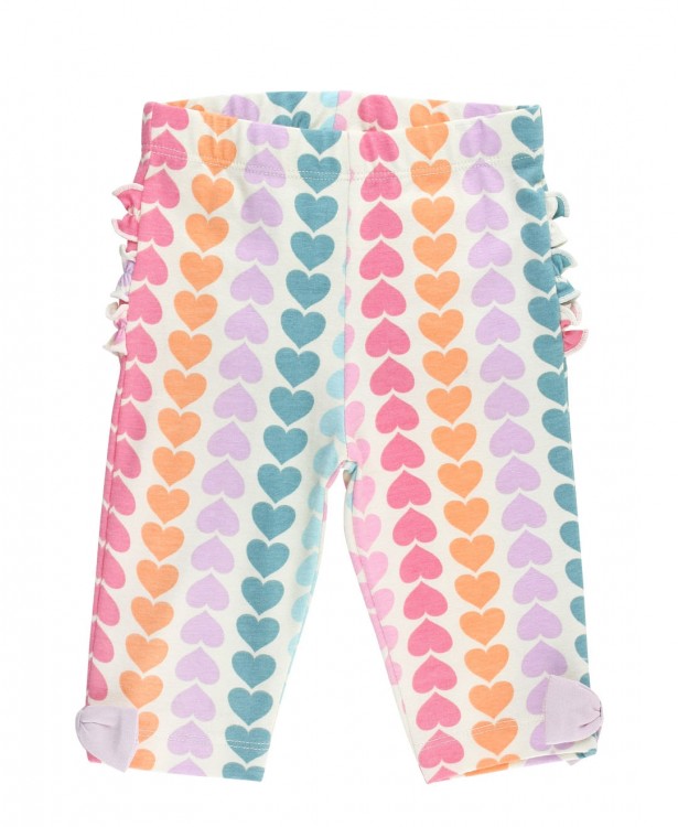Rainbow Hearts Capri Leggings  - Doodlebug's Children's Boutique