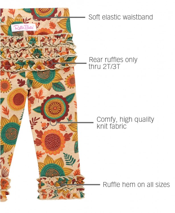 Autumn Bliss Ruffle Leggings  - Doodlebug's Children's Boutique