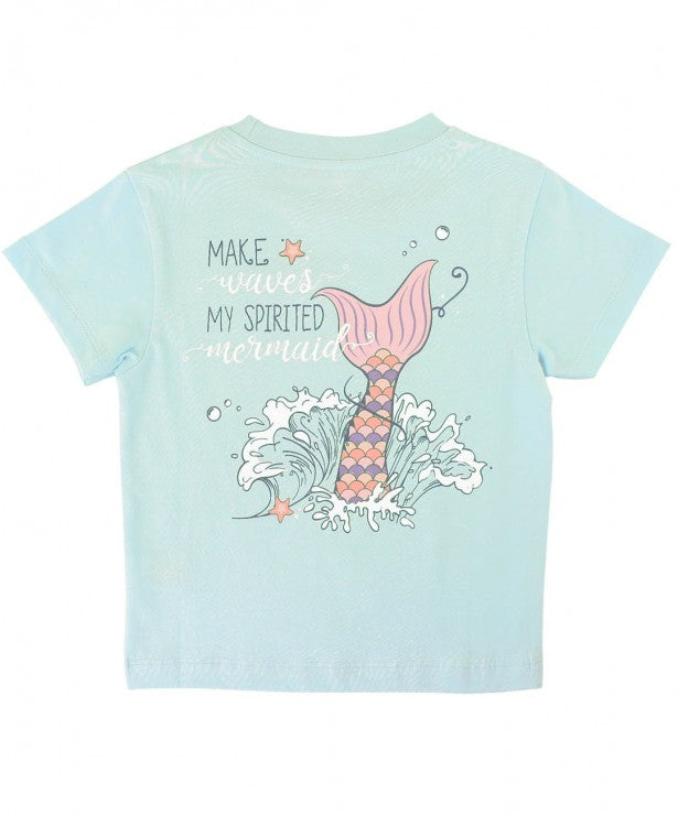 Make Waves Mermaid Signature Tee  - Doodlebug's Children's Boutique