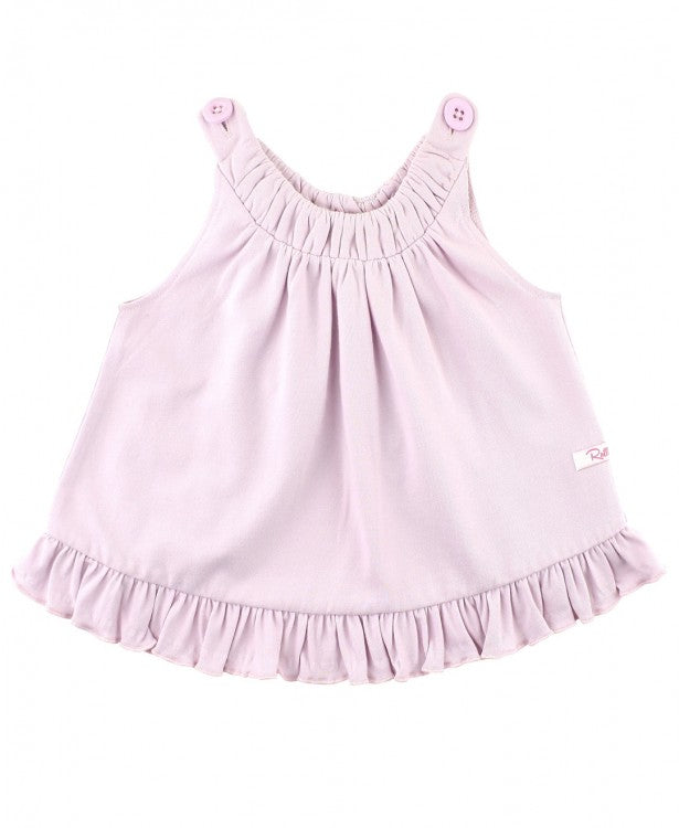 Soft Lilac Knit Ruffle Swing Top  - Doodlebug's Children's Boutique