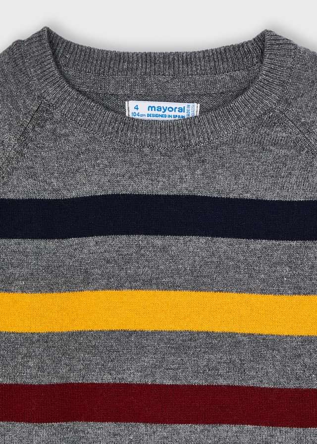 Gray Multi Striped Sweater  - Doodlebug's Children's Boutique
