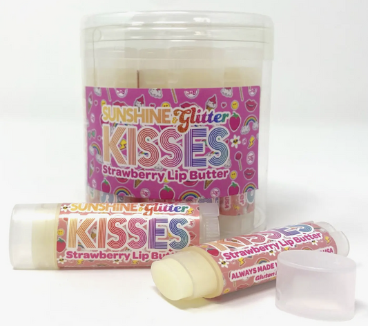 Kisses Strawberry Lip Butter  - Doodlebug's Children's Boutique