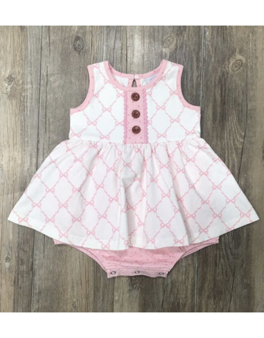 Bliss Bubble Dress in Bows N Berries  - Doodlebug's Children's Boutique