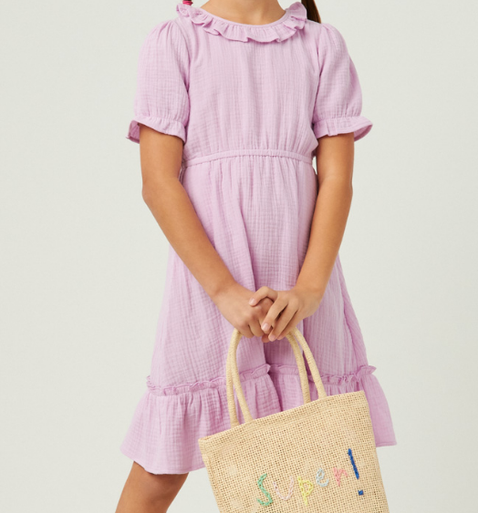 Lavender Ruffle Dress  - Doodlebug's Children's Boutique