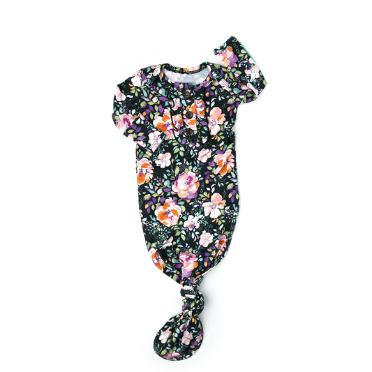Willow Knotted Ruffle Button Gown  - Doodlebug's Children's Boutique