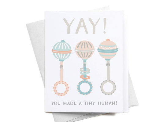 Yay! You Made a Tiny Human Greeting Card  - Doodlebug's Children's Boutique